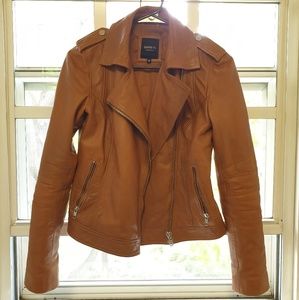 Womens Barneys Originals Brown Leather Jacket
